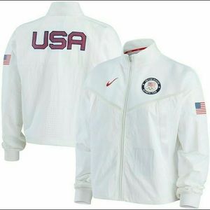 Nike Team USA Windrunner Medal Stand Jacket White Women's CK4604 100